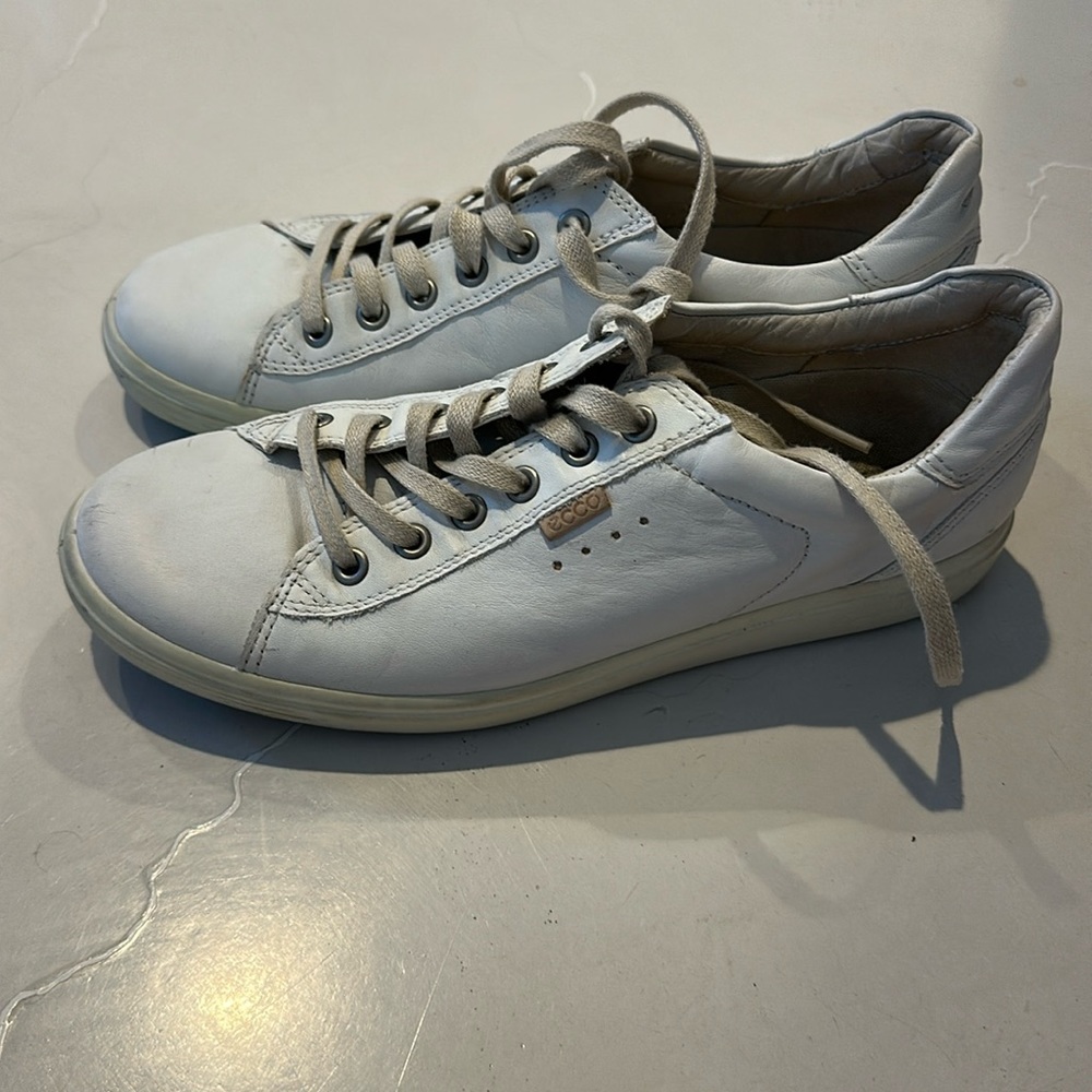 Ecco white leather sneakers